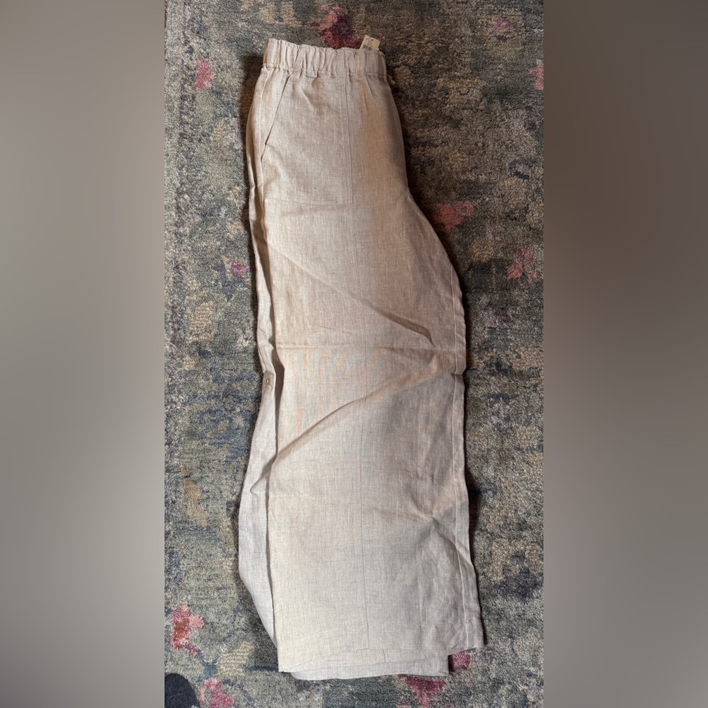 Reformation Cream Linen Pants